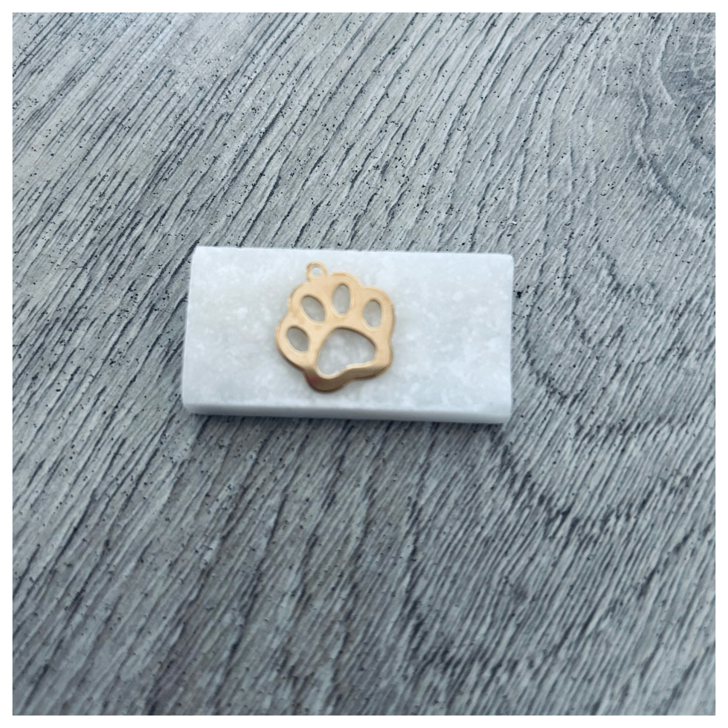 GOLD PAW PRINT CHARM LARGE