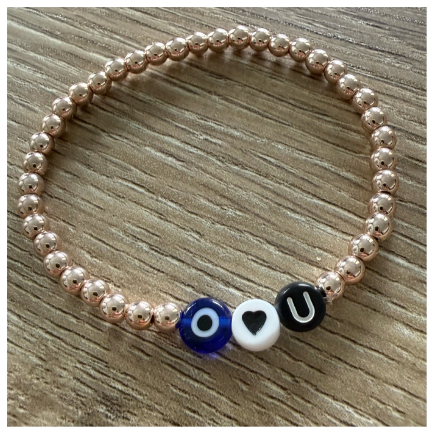 "I LOVE YOU" HEMATITE BRACELET