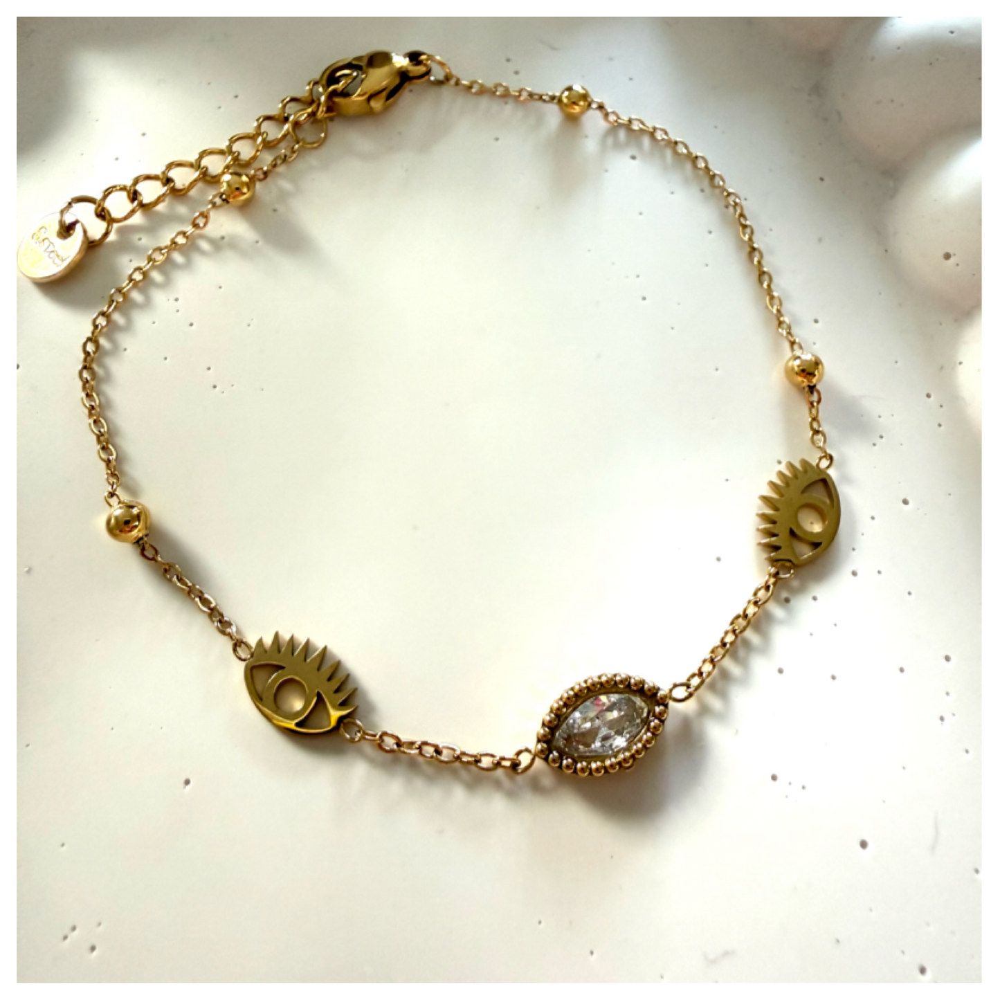 GOLD EVIL EYE BRACELET