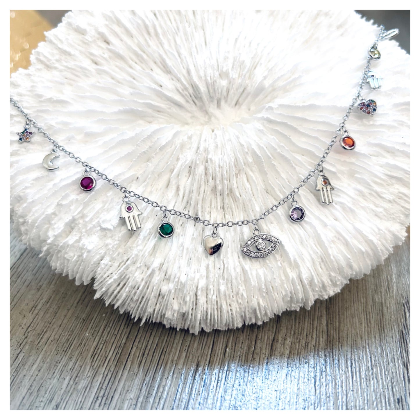 ZIRCONIA CHARM NECKLACE