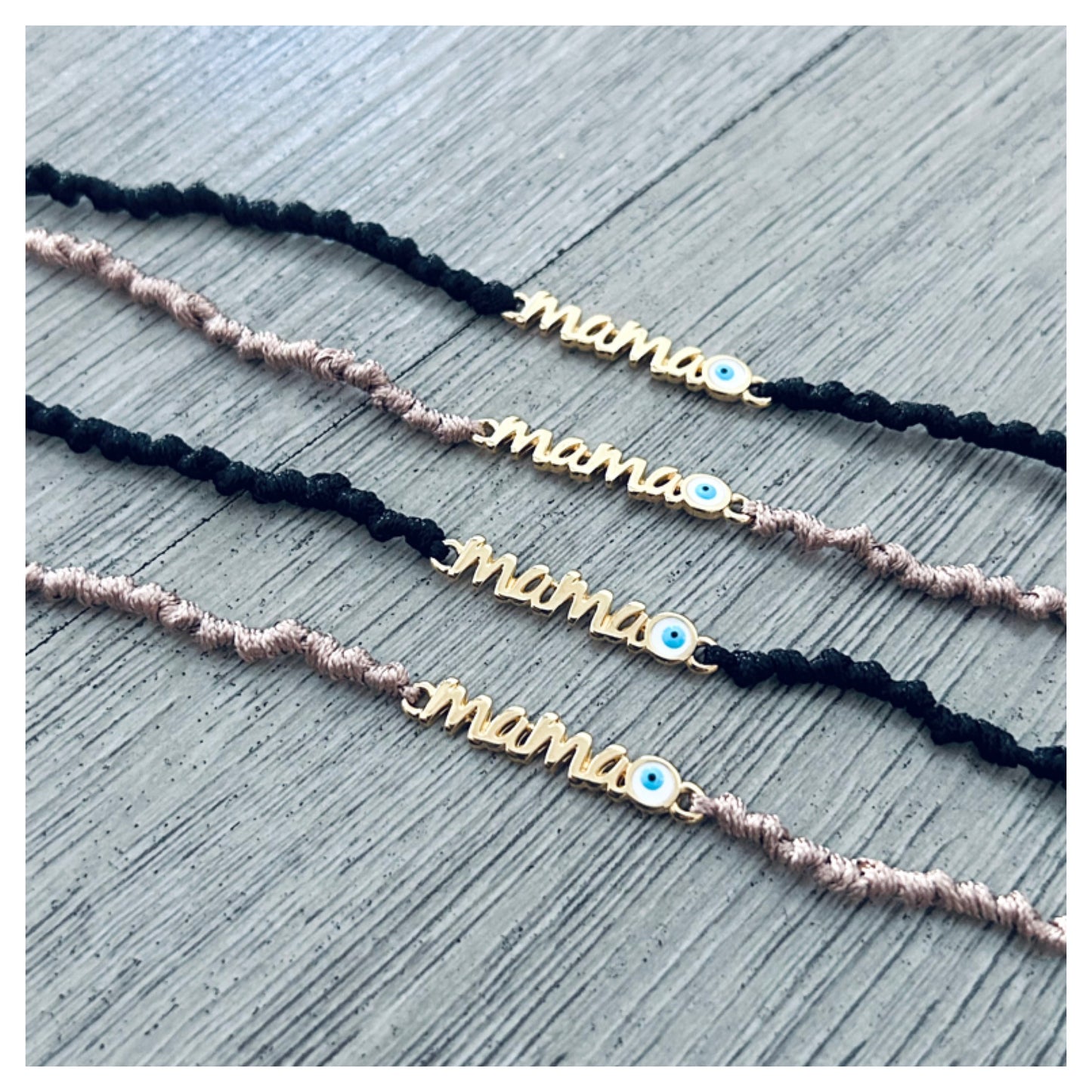 KNOTTED "MAMA" ADJUSTABLE BRACELET