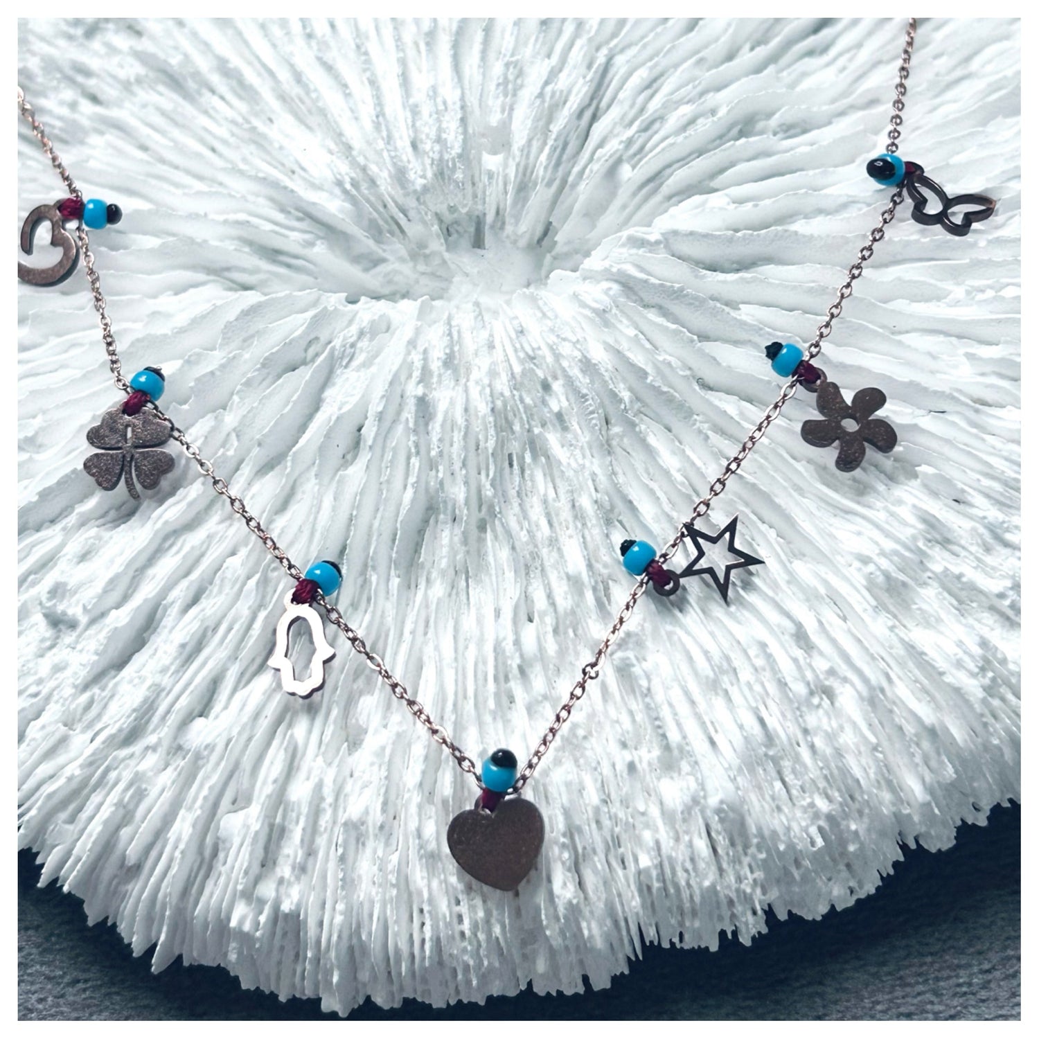 ROSE GOLD CHARM NECKLACE