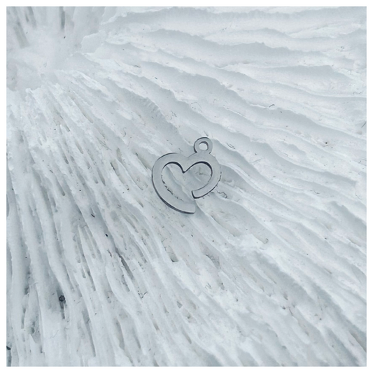 SILVER HEART CHARM 3