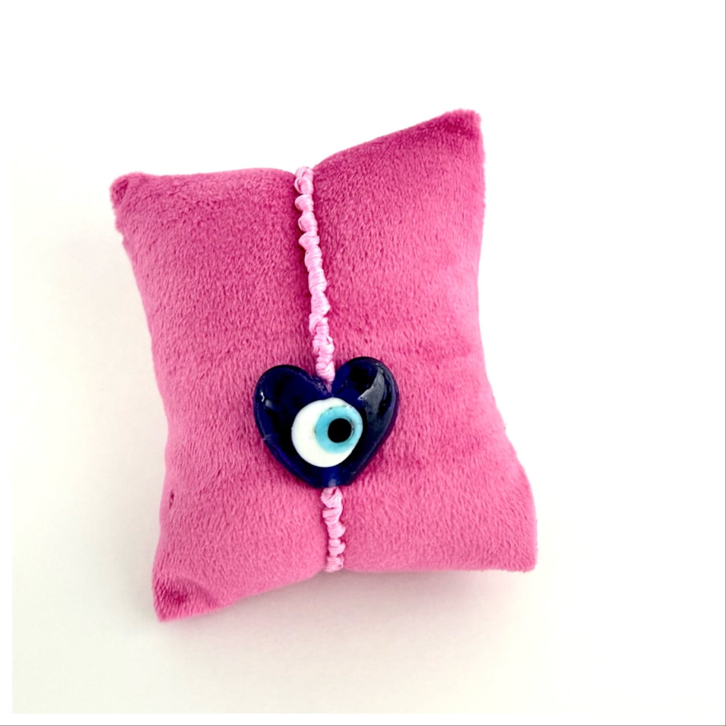 HEART EVIL EYE KNOTTED BRACELET