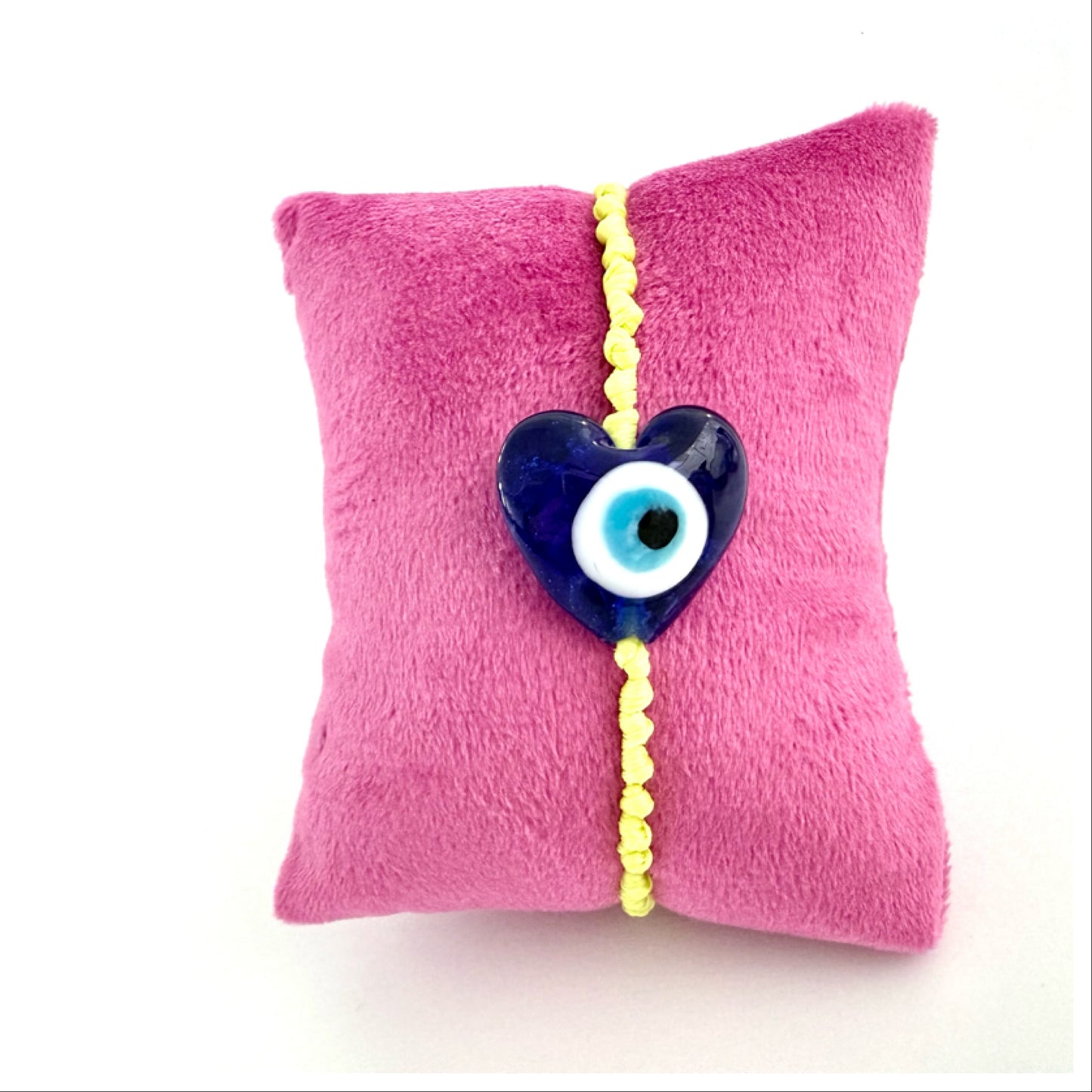 HEART EVIL EYE KNOTTED BRACELET