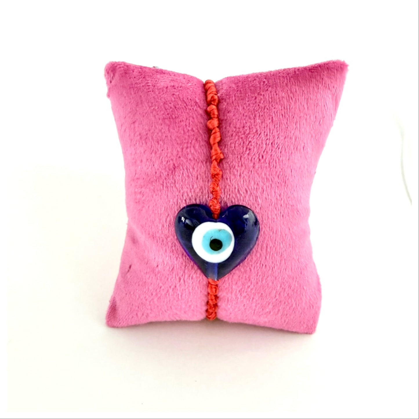 HEART EVIL EYE KNOTTED BRACELET
