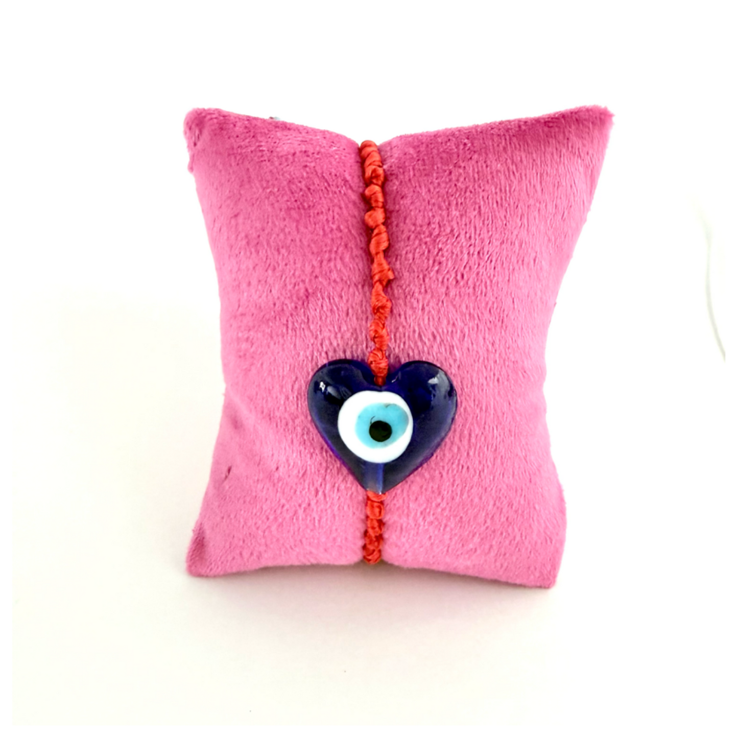 HEART GLASS EVIL EYE BRACELET