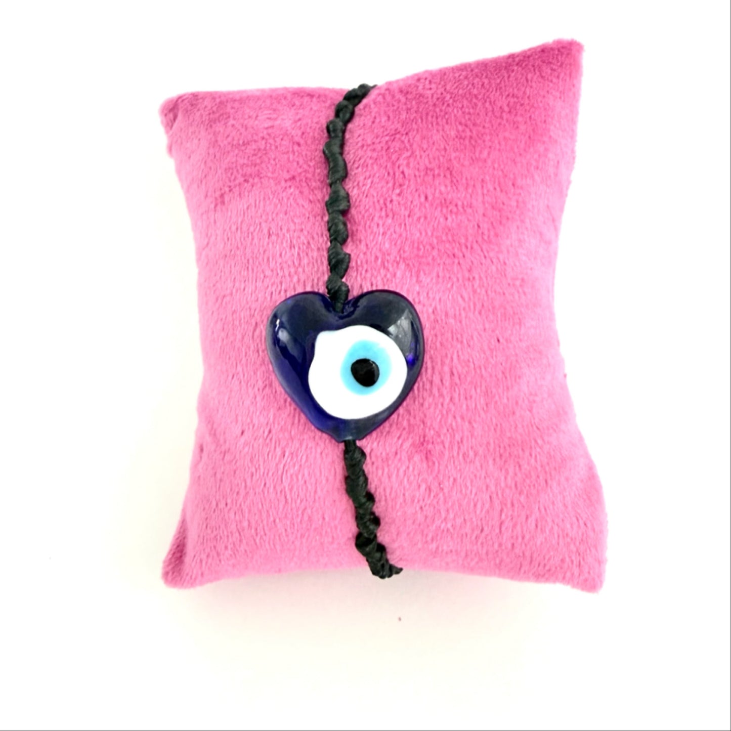 HEART EVIL EYE KNOTTED BRACELET