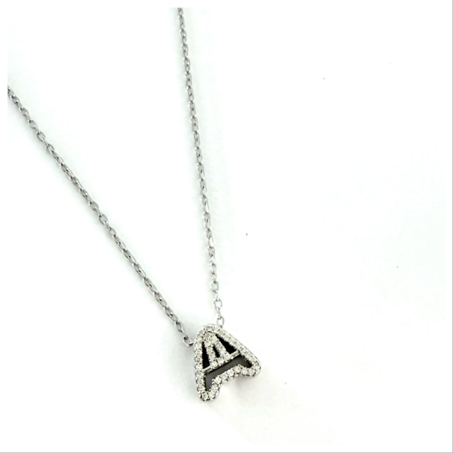 SILVER LETTER  NECKLACE