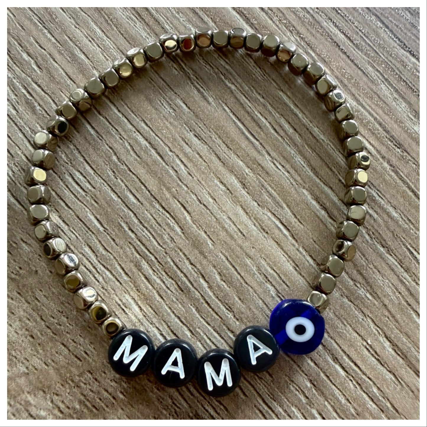 "MAMA" HEMATITE BRACELET