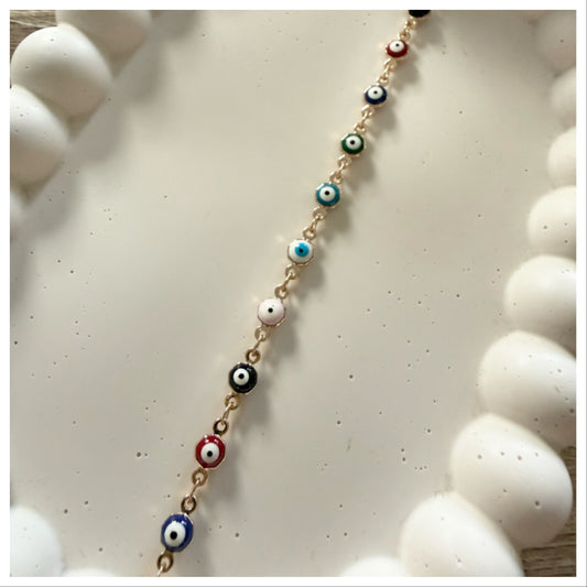 MULTI COLOUR EVIL EYE BRACELET