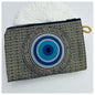 GOLD EVIL EYE MAKE UP BAG