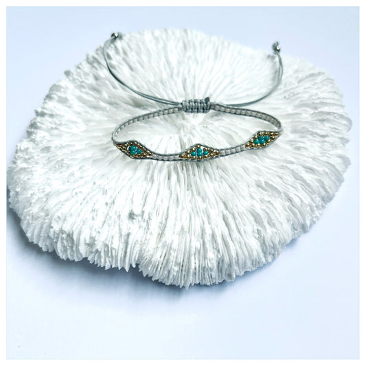 EVIL EYE SEED BEAD BRACELET