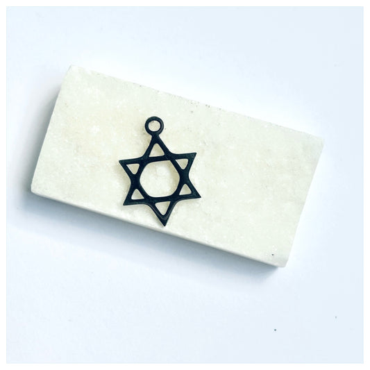 SILVER STAR OF DAVID CHARM