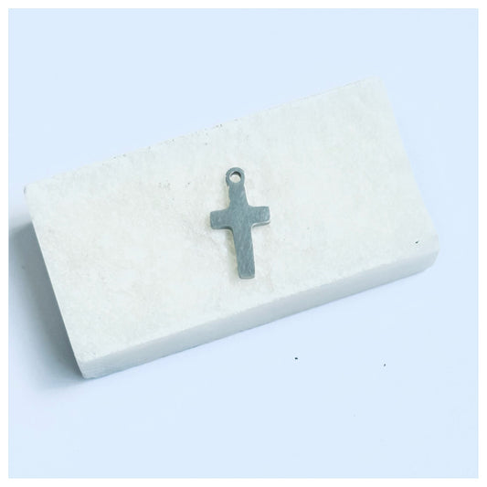 SILVER SMALL CROSS CHARM