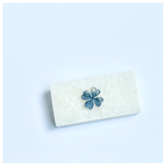 SILVER FOUR LEAF CLOVER CHARM