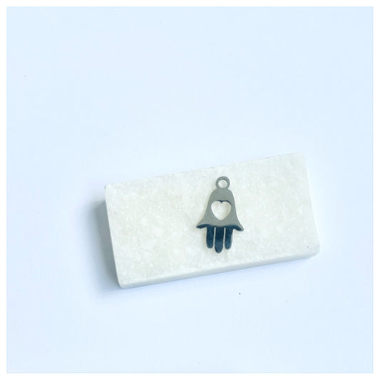 SILVER HAMSA HAND 2 CHARM