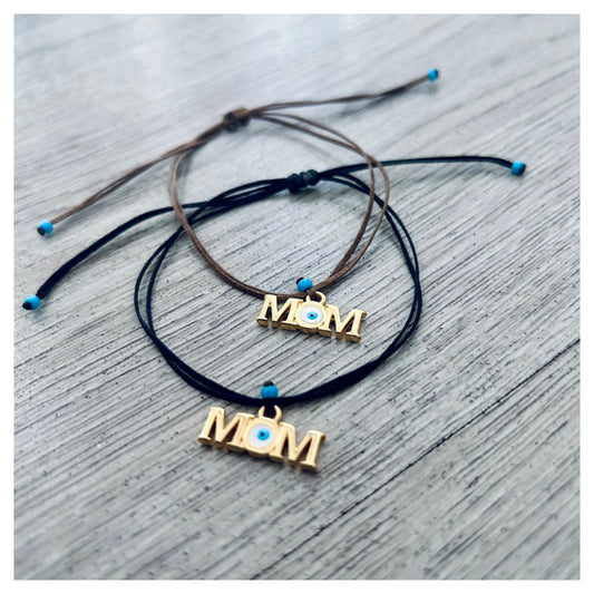 ADJUSTABLE "MOM" CHARM BRACELET