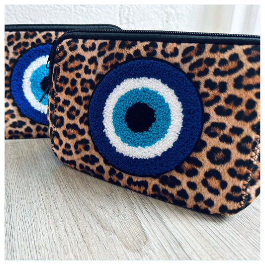 ANIMAL PRINT NEOPRENE COSMETIC BAG